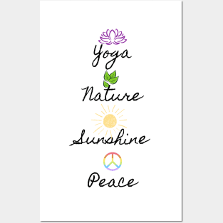 Yoga, Nature, Sunshine, Peace Posters and Art